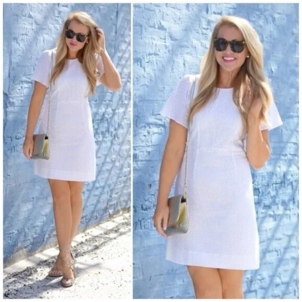 J. Crew White Eyelet Mini Dress